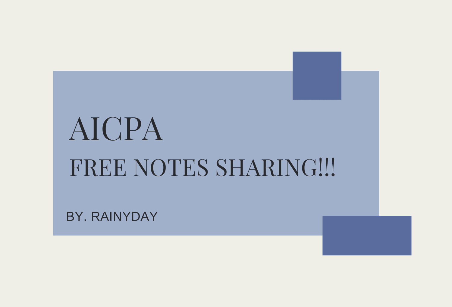 AICPA Free Notes